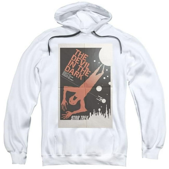 Trevco CBS1962-AFTH-4 Star Trek & Tos Episode 25 Adult Cotton & Polyster Pull-Over Hoodie, White - Extra Large