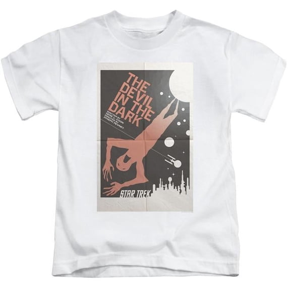 Trevco CBS1962-KT-2 Star Trek & TOS Episode 25 Juvenile 18-1 Short Sleeve T-Shirt, White - Medium - 5-6