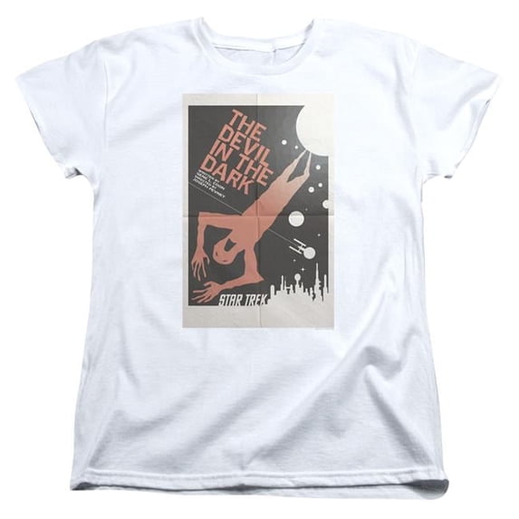 Trevco CBS1962-WT-5 Star Trek & Tos Episode 25 Short Sleeve Cotton Women T-Shirt, White - 2X