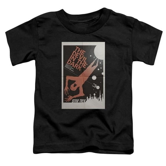 Trevco CBS1962B-TT-1 Star Trek & Tos Episode 25 Short Sleeve Toddler Cotton T-Shirt, Black - Small - 2 Toddler
