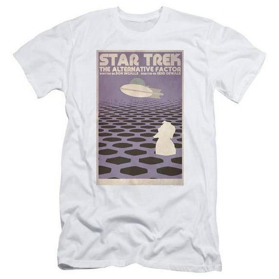Trevco CBS1964-SF-3 Star Trek & Tos Episode 27 Short Sleeve Adult Cotton 30-1 T-Shirt, White - Large