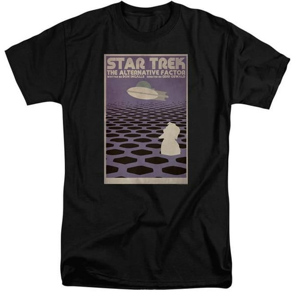 Trevco CBS1964B-ATT-4 Star Trek & Tos Episode 27 Short Sleeve Adult Cotton Tall 18-1 T-Shirt, Black - Extra Large