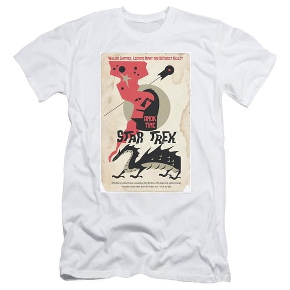 Trevco CBS1967-SF-2 Star Trek & Tos Episode 30 Short Sleeve Adult Cotton 30-1 T-Shirt, White - Medium