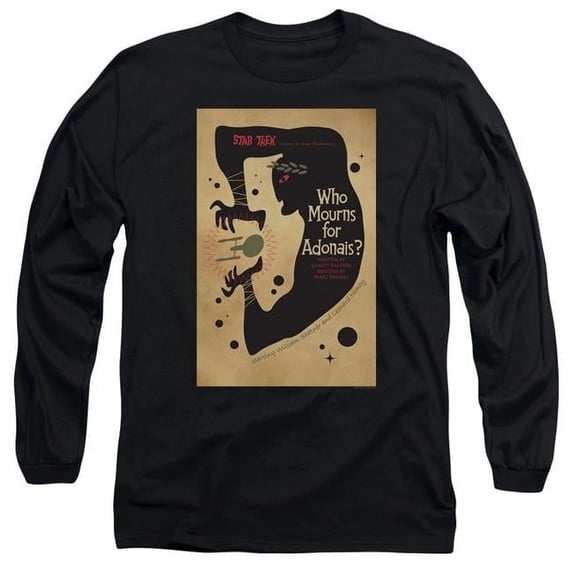 Trevco CBS1968B-AL-3 Star Trek & Tos Episode 31 Long Sleeve Adult Cotton 18-1 T-Shirt, Black - Large