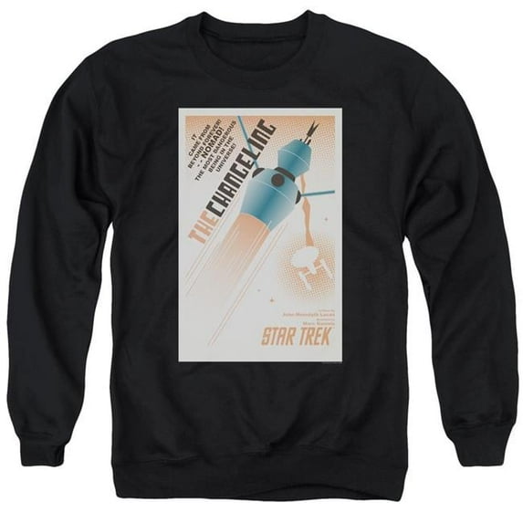 Trevco CBS1969B-AS-1 Star Trek & Tos Episode 32 Adult Cotton & Polyster Crewneck Sweatshirt, Black - Small