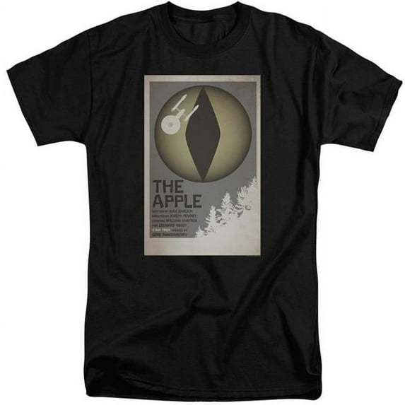 Trevco CBS1971B-ATT-6 Star Trek & Tos Episode 34 Short Sleeve Adult Cotton Tall 18-1 T-Shirt, Black - 3X