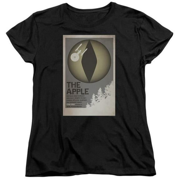 Trevco CBS1971B-WT-1 Star Trek & Tos Episode 34 Short Sleeve Cotton Women T-Shirt, Black - Small