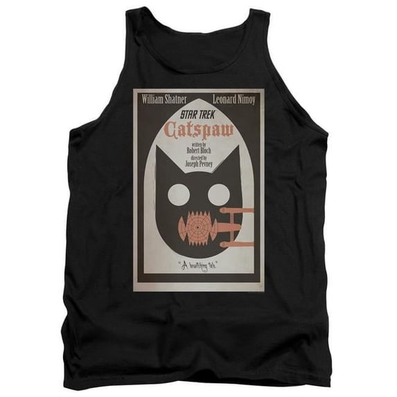 Trevco CBS1973B-TK-1 Star Trek & Tos Episode 36 Adult Cotton Tank Top, Black - Small
