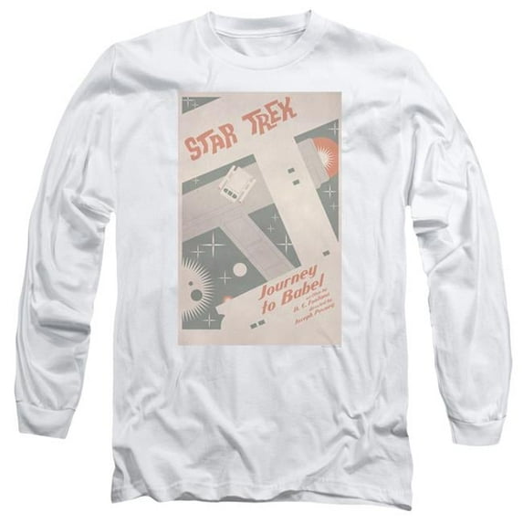 Trevco CBS1976-AL-3 Star Trek & Tos Episode 39 Long Sleeve Adult Cotton 18-1 T-Shirt, White - Large
