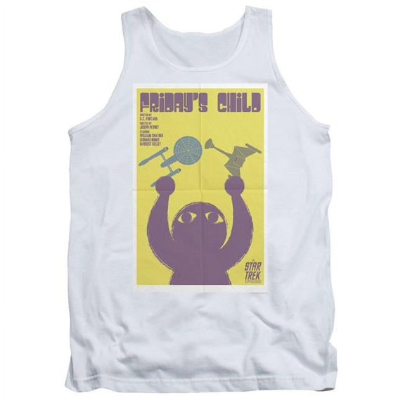 Trevco CBS1977-TK-2 Star Trek & Tos Episode 40 Adult Cotton Tank Top, White - Medium