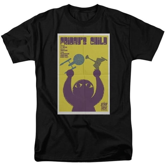 Trevco CBS1977B-AT-2 Star Trek & Tos Episode 40 Short Sleeve Adult Cotton 18-1 T-Shirt, Black - Medium