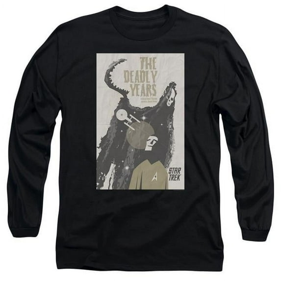 Trevco CBS1978B-AL-4 Star Trek & TOS Episode 41 Adult 18-1 Long Sleeve T-Shirt, Black - Extra Large