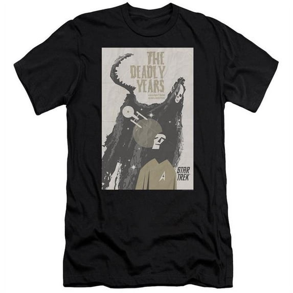 Trevco CBS1978B-SF-5 Star Trek & Tos Episode 41 Short Sleeve Adult Cotton 30-1 T-Shirt, Black - 2X