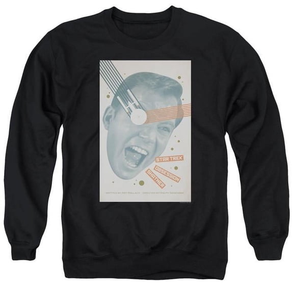 Trevco CBS1979B-AS-1 Star Trek & Tos Episode 42 Adult Cotton & Polyster Crewneck Sweatshirt, Black - Small