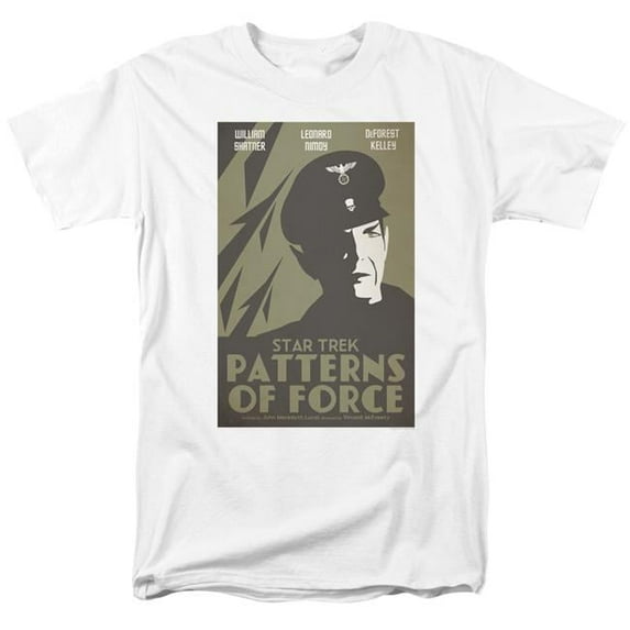 Trevco CBS1987-AT-1 Star Trek & Tos Episode 50 Short Sleeve Adult Cotton 18-1 T-Shirt, White - Small