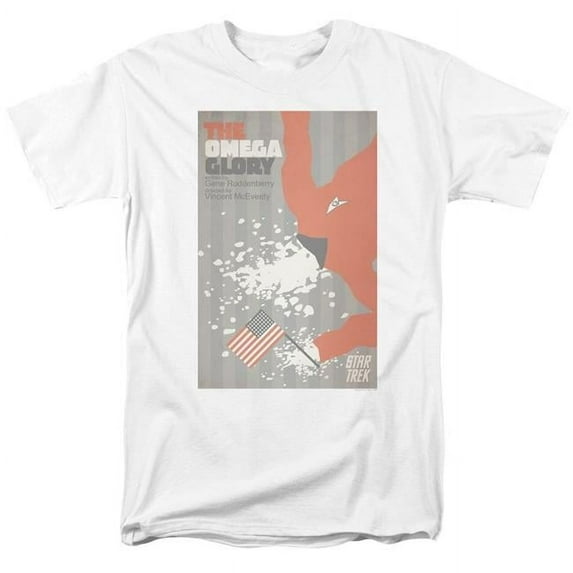 Trevco CBS1989-AT-8 Star Trek & Tos Episode 52 Short Sleeve Adult Cotton 18-1 T-Shirt, White - 5X