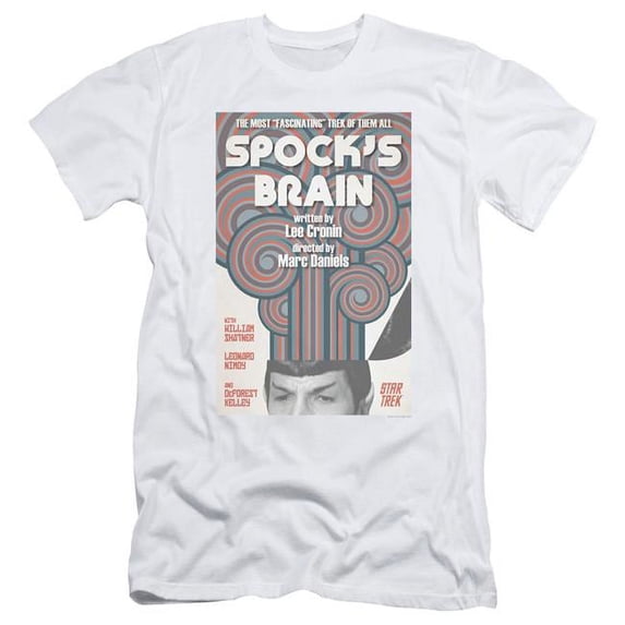 Trevco CBS1993-SF-4 Star Trek & TOS Episode 56 Adult 30-1 Slim Fit Short Sleeve T-Shirt, White - Extra Large
