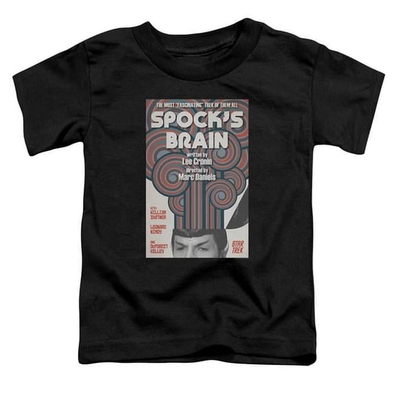 Trevco CBS1993B-TT-3 Star Trek & Tos Episode 56 Short Sleeve Toddler Cotton T-Shirt, Black - Large - 4 Toddler