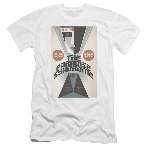 Trevco CBS1995-PSF-4 Star Trek & Tos Episode 58 Premium Canvas Adult Cotton Slim Fit 30-1 T-Shirt, White - Extra Large