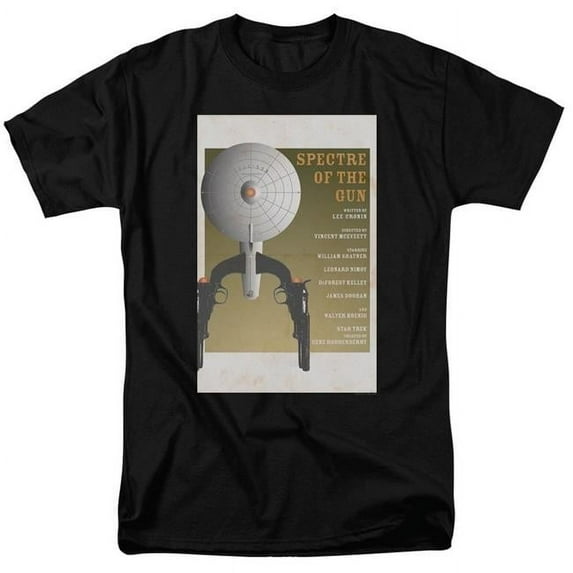 Trevco CBS1998B-AT-8 Star Trek & Tos Episode 61 Short Sleeve Adult Cotton 18-1 T-Shirt, Black - 5X
