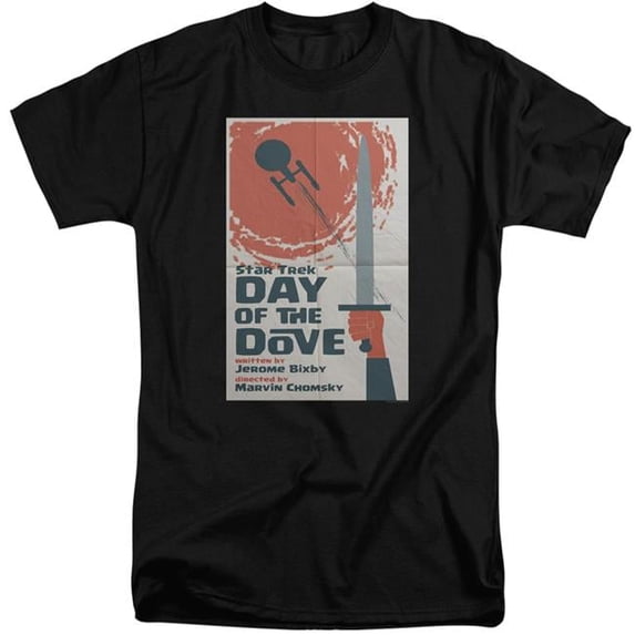 Trevco CBS1999B-ATT-4 Star Trek & TOS Episode 62 Adult Tall Fit 18-1 Short Sleeve T-Shirt, Black - Extra Large