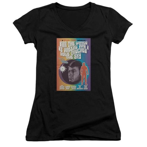 Trevco CBS2000B-JV-4 Star Trek & Tos Episode 63 Junior V-Neck Cotton T-Shirt, Black - Extra Large