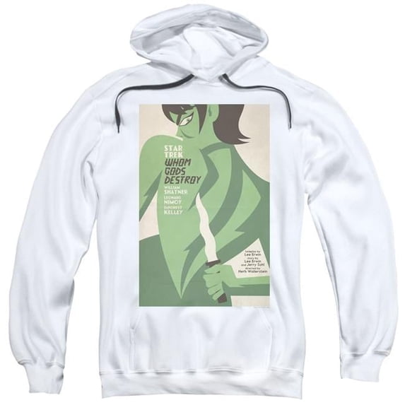 Trevco CBS2006-AFTH-4 Star Trek & Tos Episode 69 Adult Cotton & Polyster Pull-Over Hoodie, White - Extra Large