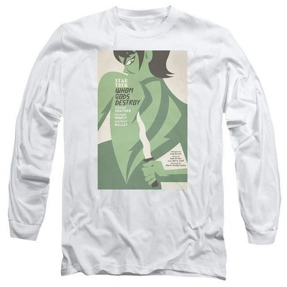 Trevco CBS2006-AL-1 Star Trek & Tos Episode 69 Long Sleeve Adult Cotton 18-1 T-Shirt, White - Small
