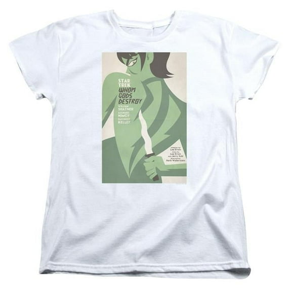 Trevco CBS2006-WT-2 Star Trek & TOS Episode 69 Womens Short Sleeve T-Shirt, White - Medium
