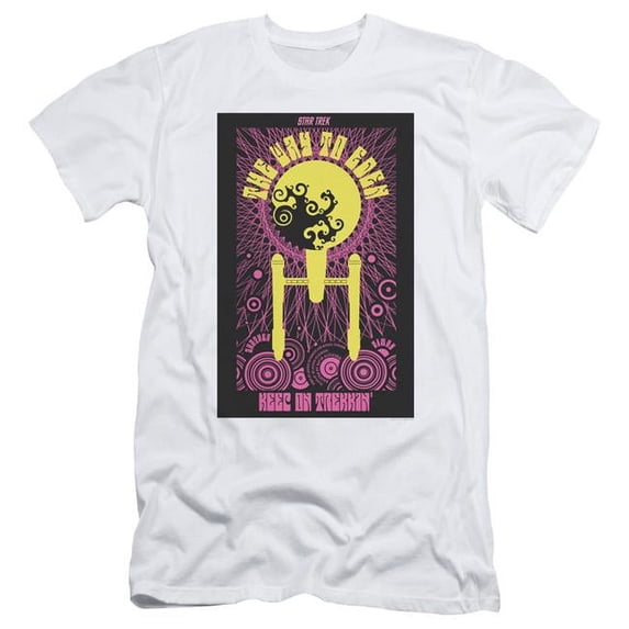 Trevco CBS2012-SF-4 Star Trek & Tos Episode 75 Short Sleeve Adult Cotton 30-1 T-Shirt, White - Extra Large