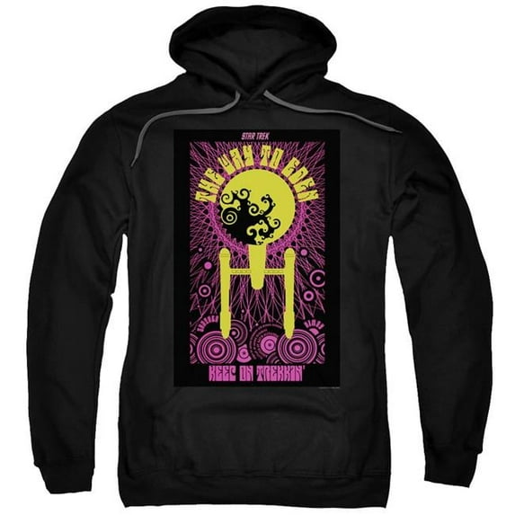Trevco CBS2012B-AFTH-4 Star Trek & Tos Episode 75 Adult Cotton & Polyster Pull-Over Hoodie, Black - Extra Large