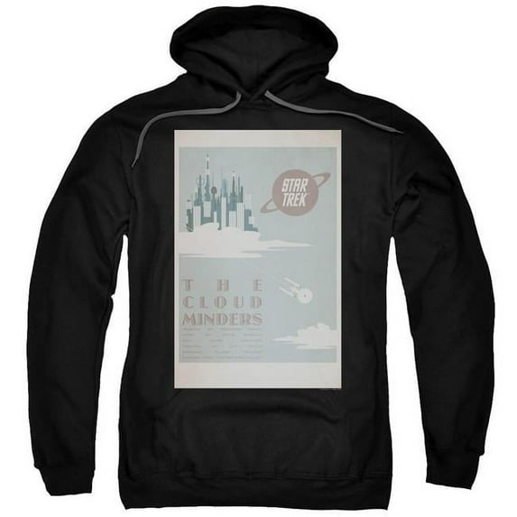Trevco CBS2013B-AFTH-6 Star Trek & Tos Episode 76 Adult Cotton & Polyster Pull-Over Hoodie, Black - 3X