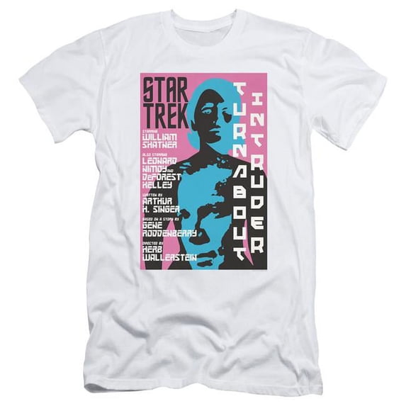 Trevco CBS2016-SF-3 Star Trek & Tos Episode 79 Short Sleeve Adult Cotton 30-1 T-Shirt, White - Large