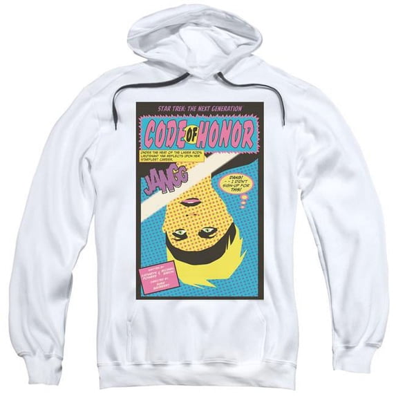Trevco CBS2020-AFTH-4 Star Trek & Tng Season 1 Episode 4 Adult Cotton & Polyster Pull-Over Hoodie, White - Extra Large