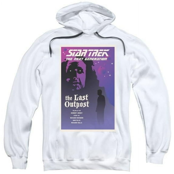 Trevco CBS2021-AFTH-3 Star Trek & Tng Season 1 Episode 5 Adult Cotton & Polyster Pull-Over Hoodie, White - Large