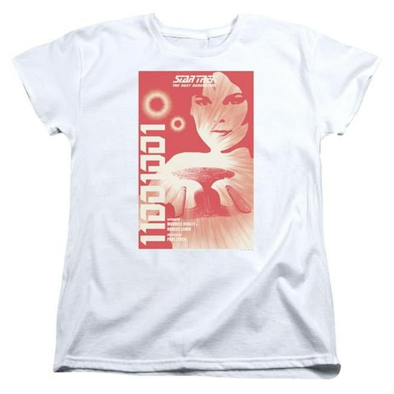 Trevco CBS2031-WT-2 Star Trek & TNG Season 1 Episode 15 Womens Short Sleeve T-Shirt, White - Medium