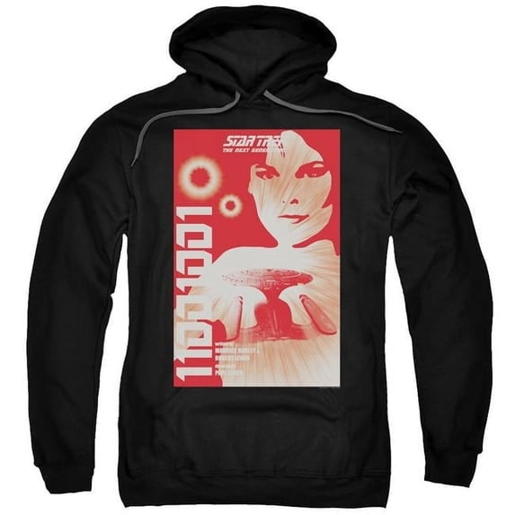 Trevco CBS2031B-AFTH-5 Star Trek & Tng Season 1 Episode 15 Adult Cotton & Polyster Pull-Over Hoodie, Black - 2X