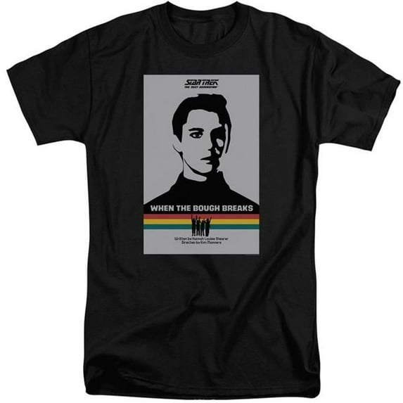 Trevco CBS2033B-ATT-6 Star Trek & Tng Season 1 Episode 17 Short Sleeve Adult Cotton Tall 18-1 T-Shirt, Black - 3X