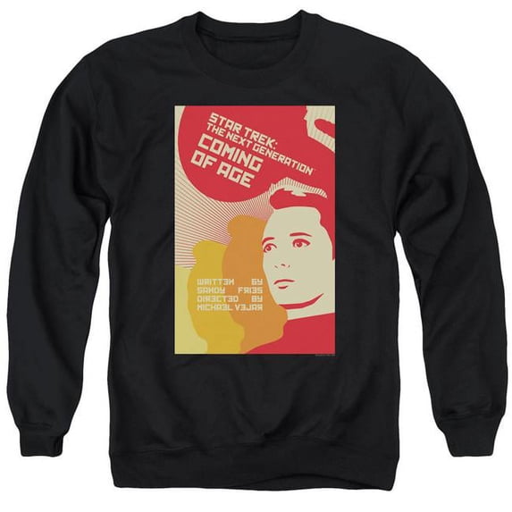 Trevco CBS2035B-AS-6 Star Trek & TNG Season 1 Episode 19 Adult Crewneck Sweatshirt, Black - 3X