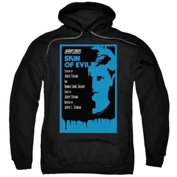 Trevco CBS2039B-AFTH-2 Star Trek & TNG Season 1 Episode 23 Adult Pull-Over Hoodie, Black - Medium