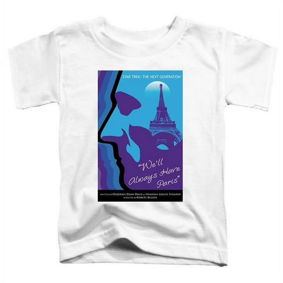 Trevco CBS2040-TT-3 Star Trek & Tng Season 1 Episode 24 Short Sleeve Toddler Cotton T-Shirt, White - Large - 4 Toddler