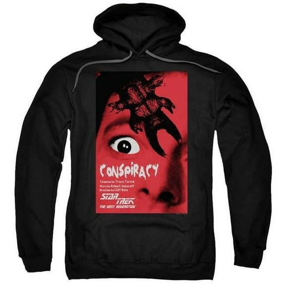 Trevco CBS2041B-AFTH-7 Star Trek & Tng Season 1 Episode 25 Adult Cotton & Polyster Pull-Over Hoodie, Black - 4X