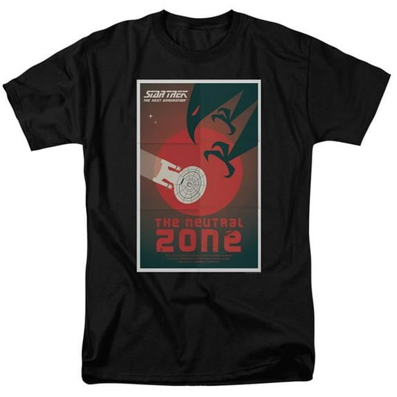 Trevco CBS2042B-AT-2 Star Trek & TNG Season 1 Episode 26 Adult 18-1 Regular Fit Short Sleeve T-Shirt, Black - Medium