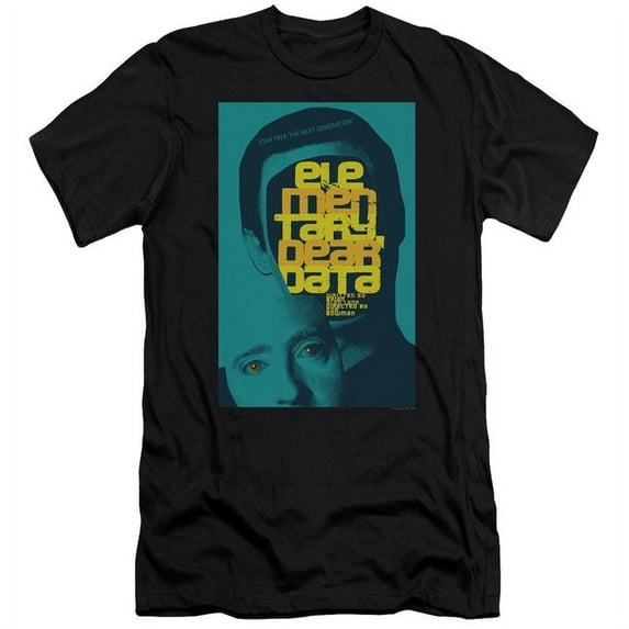 Trevco CBS2045B-SF-4 Star Trek & Tng Season 2 Episode 3 Short Sleeve Adult Cotton 30-1 T-Shirt, Black - Extra Large