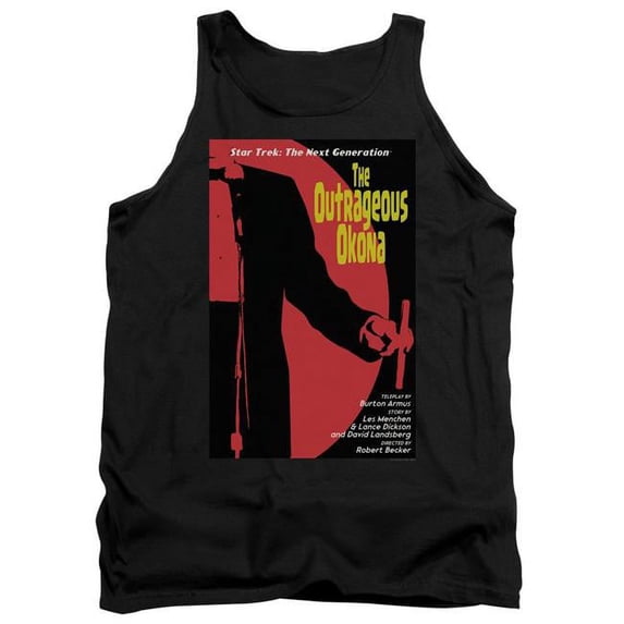 Trevco CBS2046B-TK-3 Star Trek & Tng Season 2 Episode 4 Adult Cotton Tank Top, Black - Large