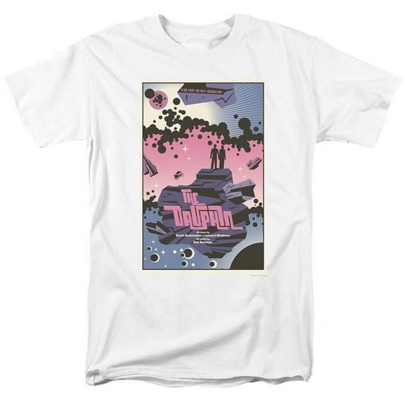 Trevco CBS2052-AT-4 Star Trek & Tng Season 2 Episode 10 Short Sleeve Adult Cotton 18-1 T-Shirt, White - Extra Large