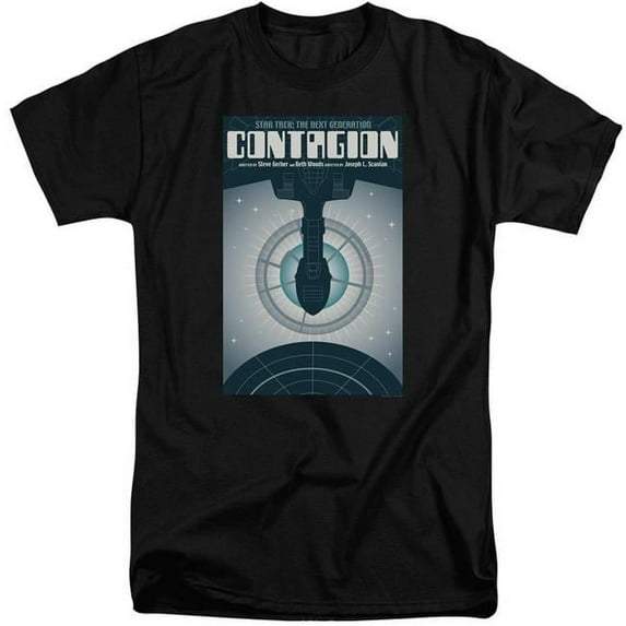 Trevco CBS2053B-ATT-5 Star Trek & TNG Season 2 Episode 11 Adult Tall Fit 18-1 Short Sleeve T-Shirt, Black - 2X