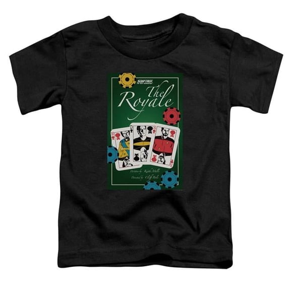 Trevco CBS2054B-TT-1 Star Trek & Tng Season 2 Episode 12 Short Sleeve Toddler Cotton T-Shirt, Black - Small - 2 Toddler