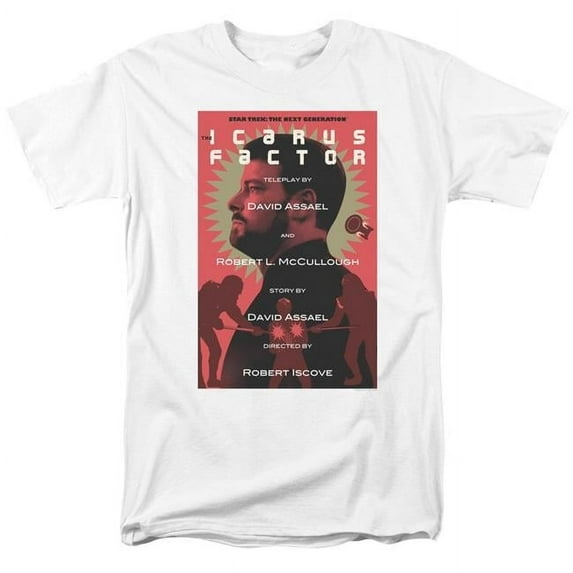 Trevco CBS2056-AT-1 Star Trek & TNG Season 2 Episode 14 Adult 18-1 Regular Fit Short Sleeve T-Shirt, White - Small