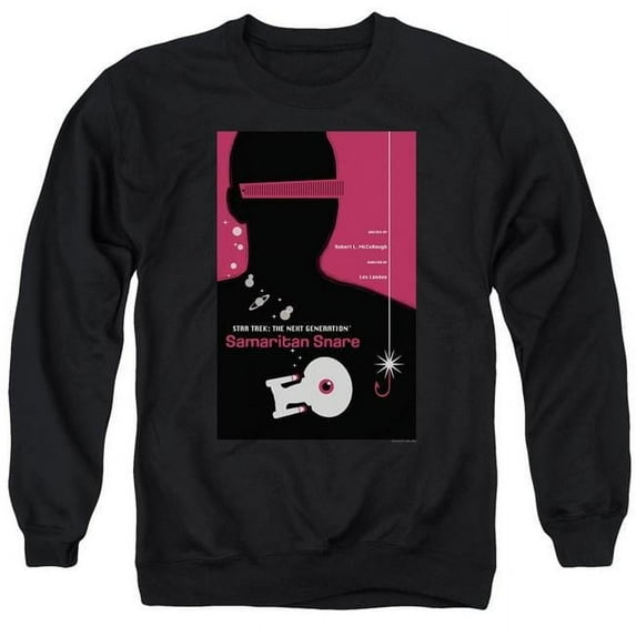 Trevco CBS2059B-AS-6 Star Trek & TNG Season 2 Episode 17 Adult Crewneck Sweatshirt, Black - 3X